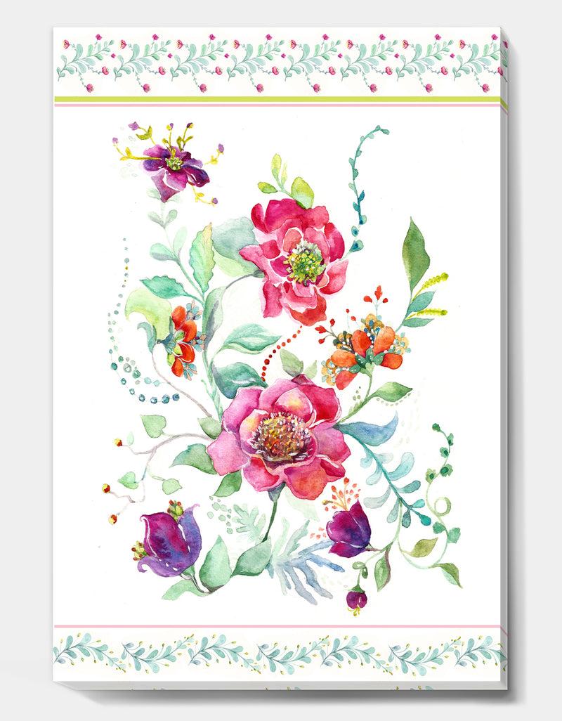 DesignQ Sophisticated Flowers II - Cottage Canvas Artwork