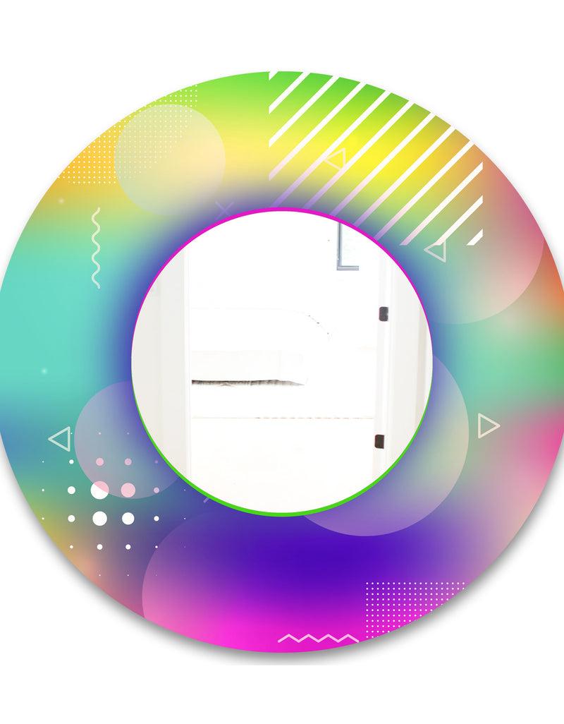 DesignQ Spacy Dimensions 1 - Mid-Century Mirror - Oval Or Round Wall Mirror