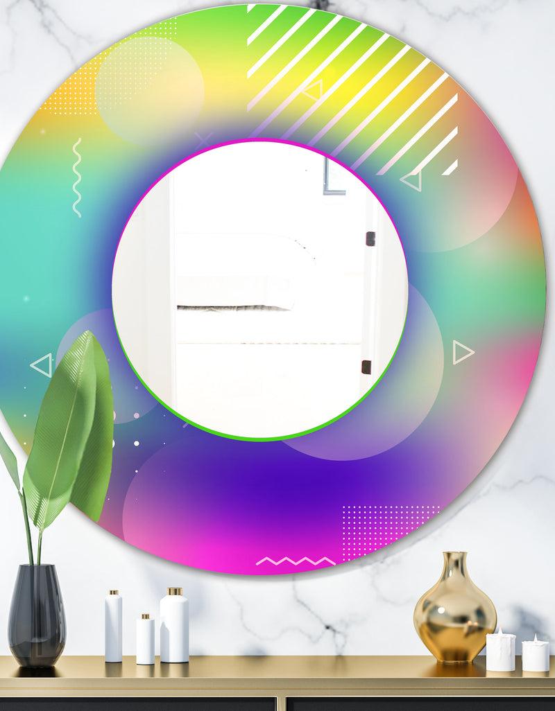 DesignQ Spacy Dimensions 1 - Mid-Century Mirror - Oval or Round Wall Mirror