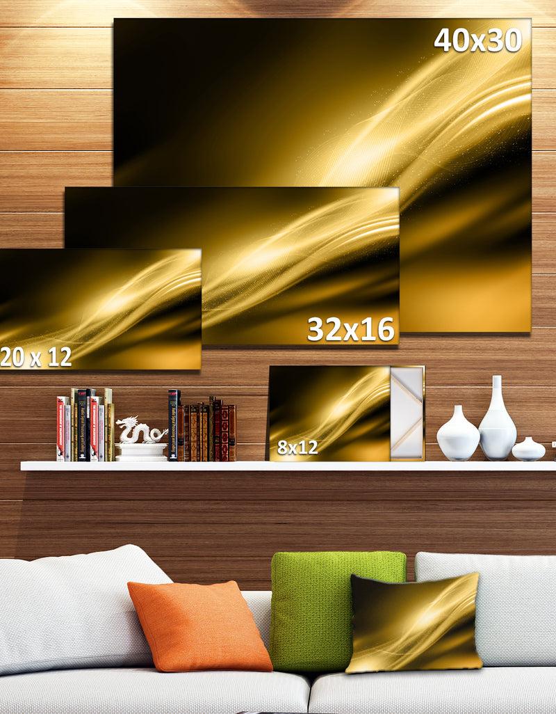 DesignQ Sparkle Gold Texture Pattern - Abstract Digital Art Canvas Print