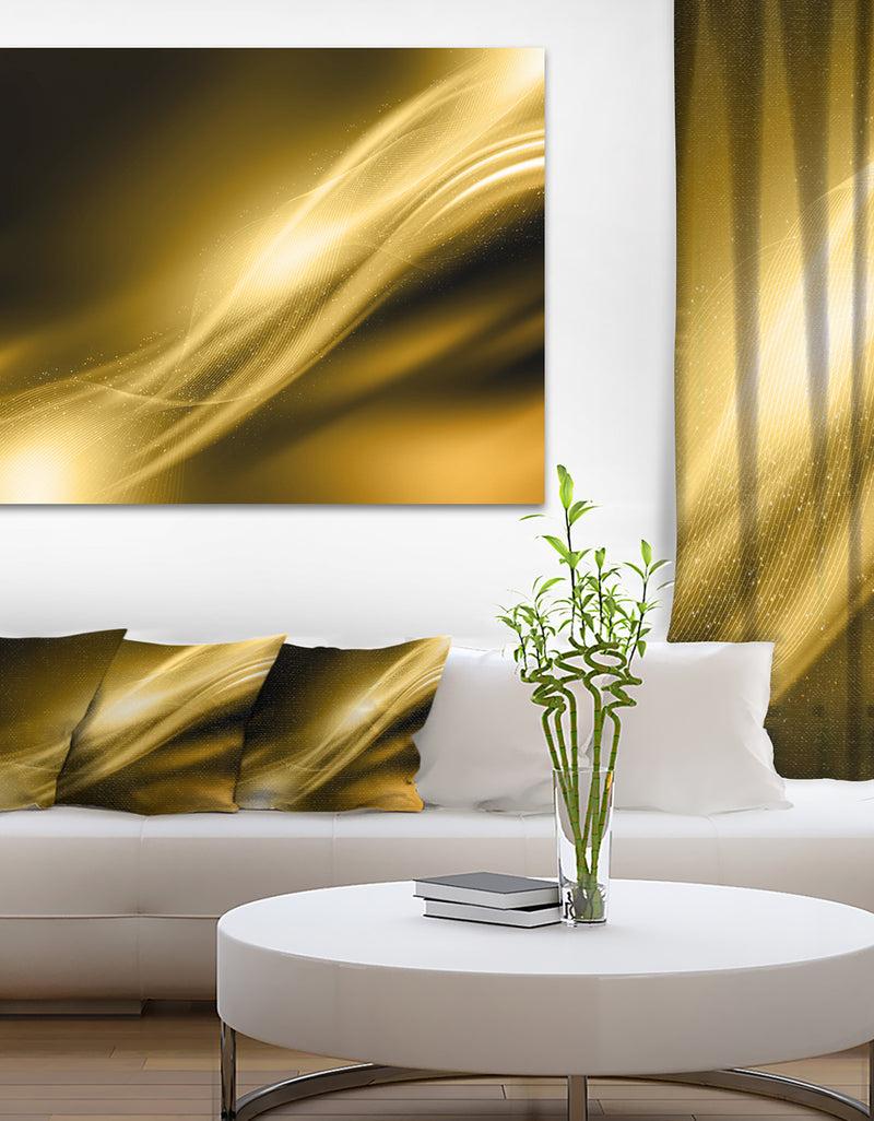 DesignQ Sparkle Gold Texture Pattern - Abstract Digital Art Canvas Print