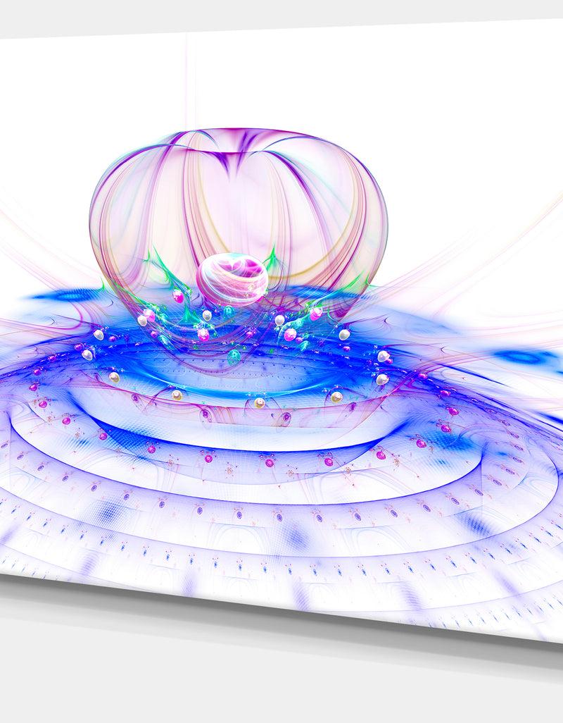 DesignQ Spectacular Blue 3D Surreal Art - Extra Large Floral Wall Art On Canvas