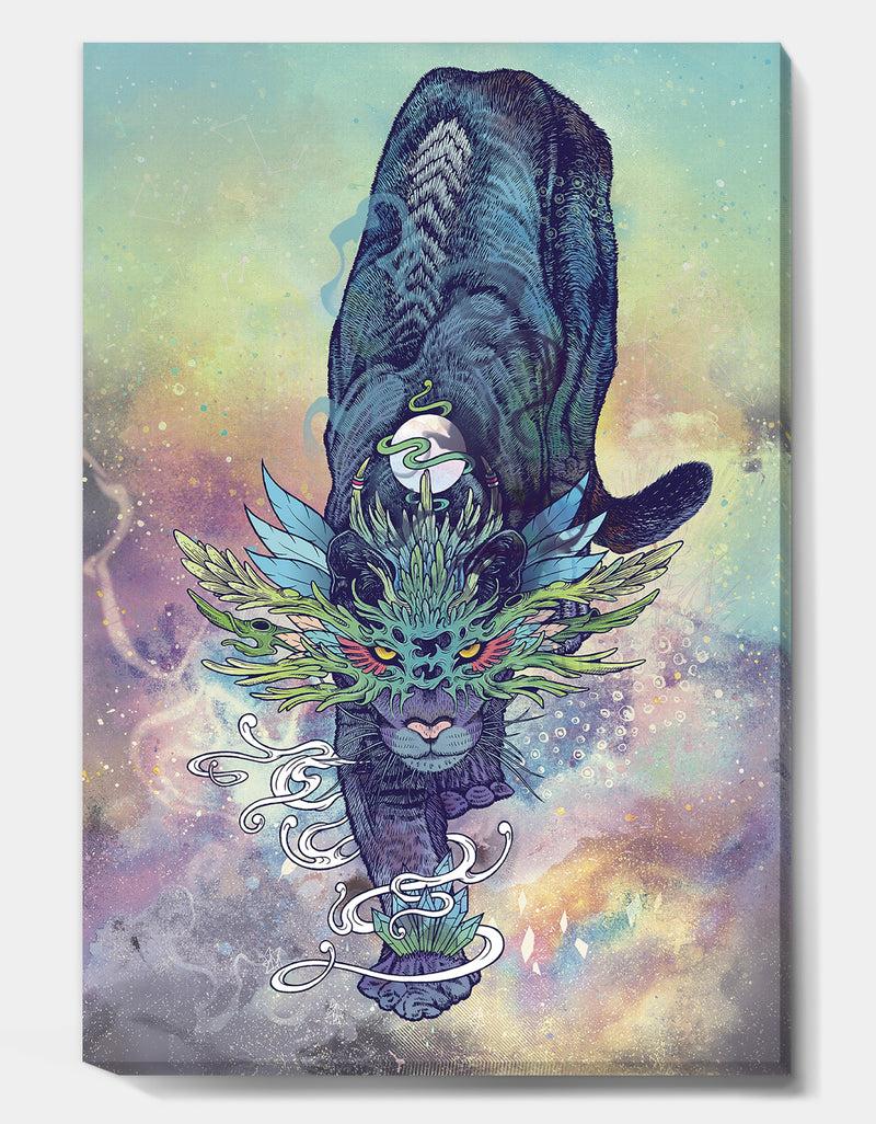 DesignQ Spectral Cat - Modern & Contemporary Premium Canvas Wall Art