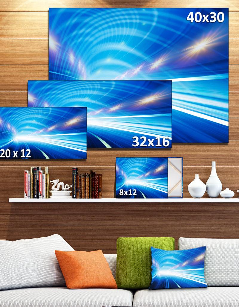 DesignQ Speed Motion In Highway Tunnel - Abstract Digital Art Canvas Print