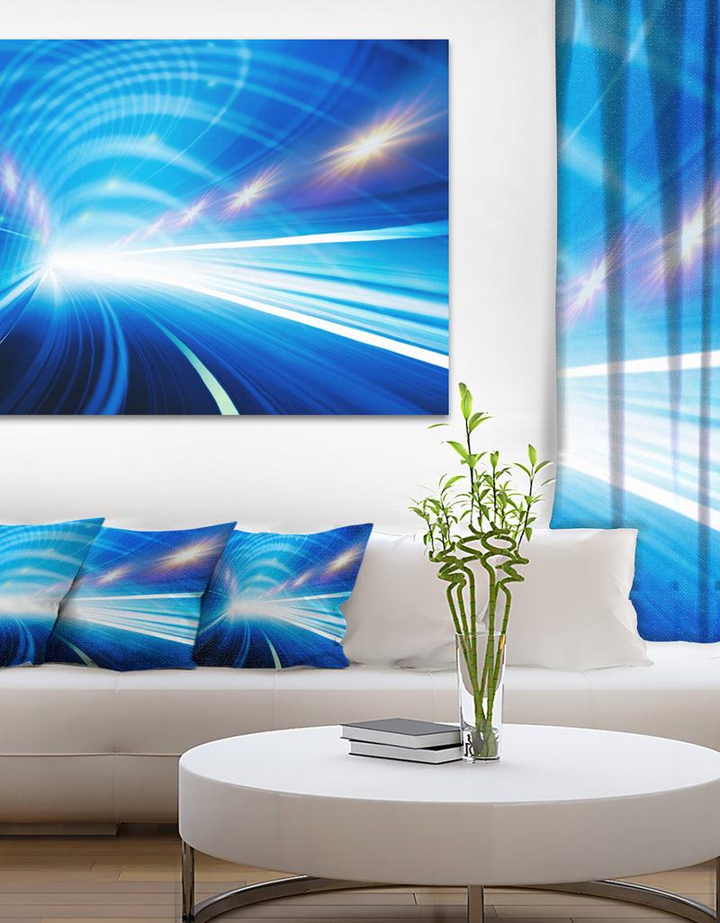 DesignQ Speed Motion in Highway Tunnel - Abstract Digital Art Canvas Print