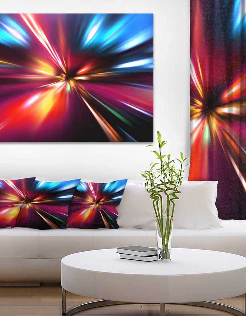 DesignQ Speed Motion in Night - Abstract Digital Art Canvas Print