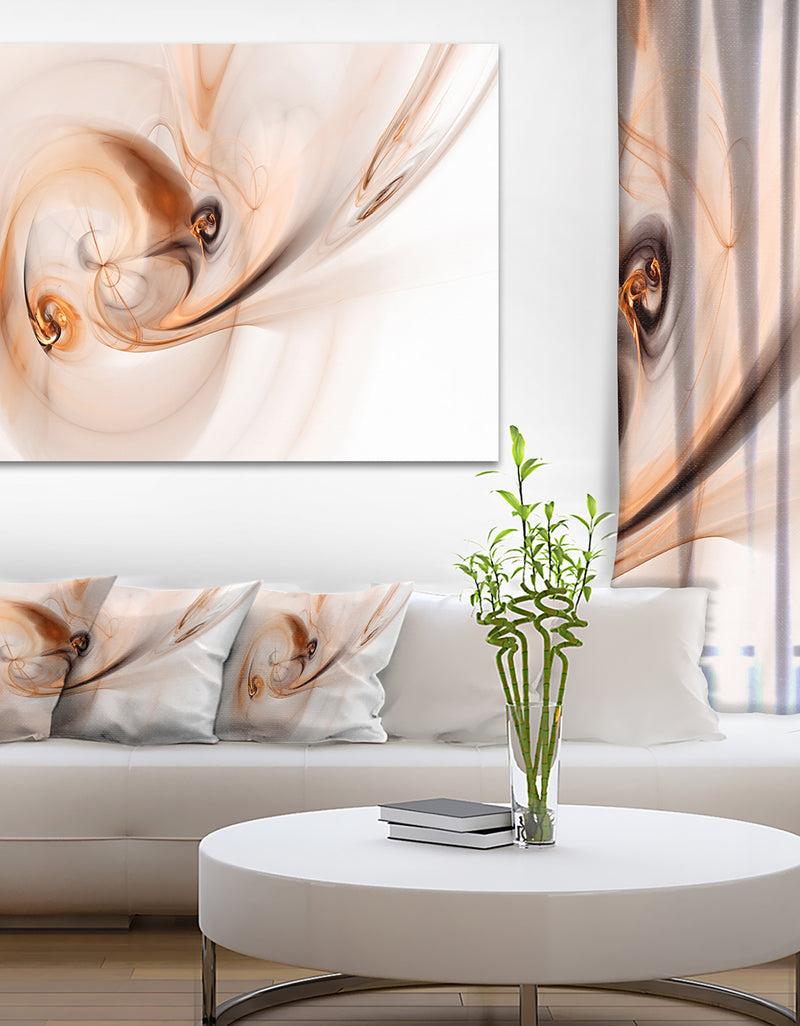 DesignQ Spiral Nebula Space Orange - Abstract Digital Canvas Print