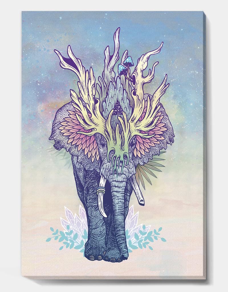 DesignQ Spirit Elephant - Modern & Contemporary Canvas Artwork