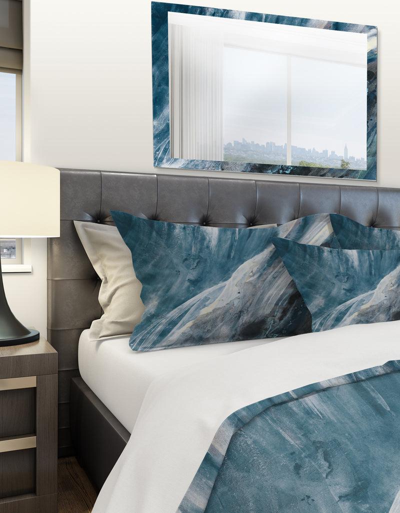 DesignQ Splash Blue Indigo - Geometric Duvet Cover Set