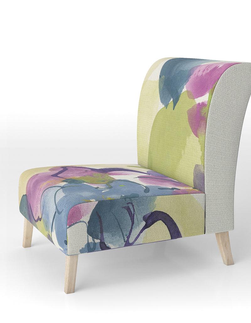 DesignQ Spring Bouquet II - Upholstered Traditional Accent Chair