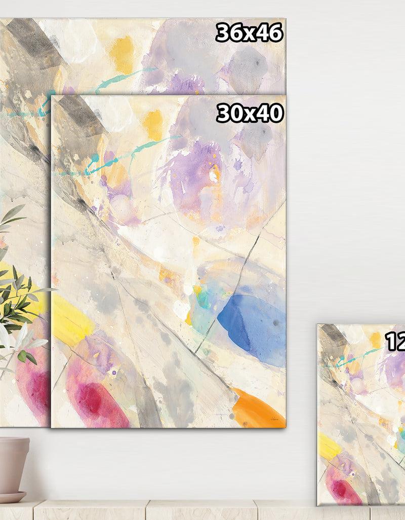 DesignQ Spring Minimalist Confetti I - Modern & Contemporary Gallery-wrapped Canvas