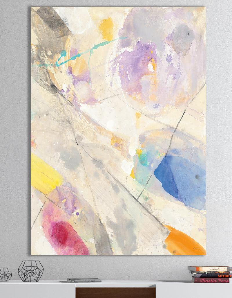 DesignQ Spring Minimalist Confetti I - Modern & Contemporary Gallery-wrapped Canvas