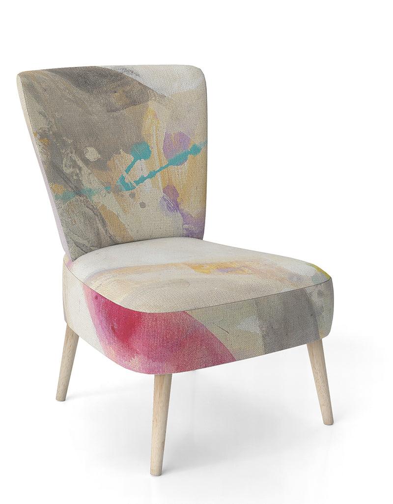 DesignQ Spring Minimalist Confetti I - Upholstered Modern Accent Chair