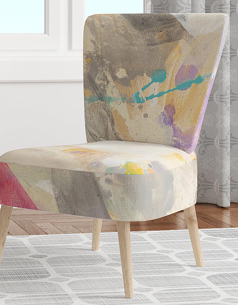 DesignQ Spring Minimalist Confetti I - Upholstered Modern Accent Chair