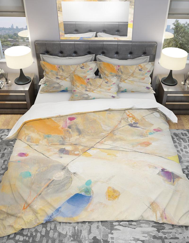 DesignQ Spring Minimalist Confetti II - Geometric Duvet Cover Set