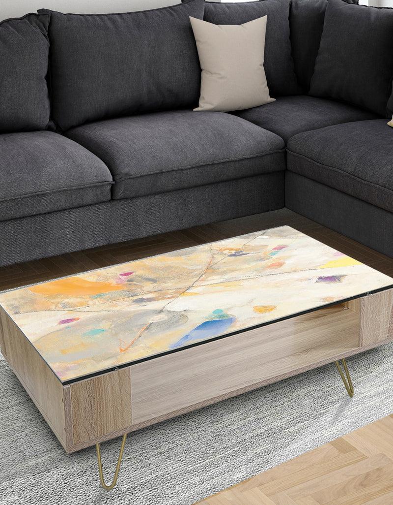 DesignQ Spring Minimalist Confetti II - Modern Coffee Table