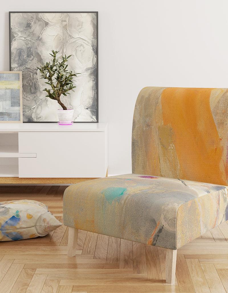 DesignQ Spring Minimalist Confetti II - Upholstered Modern Accent Chair