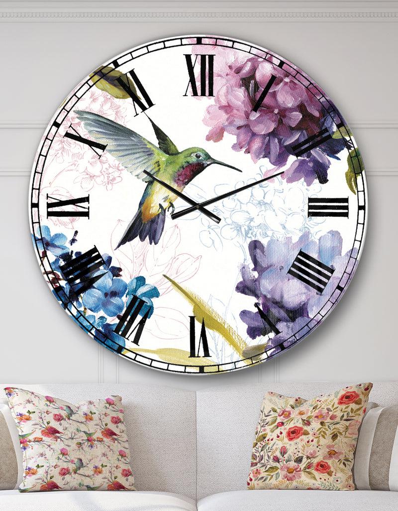 DesignQ Spring Nectar Square II - Traditional Large Wall CLock