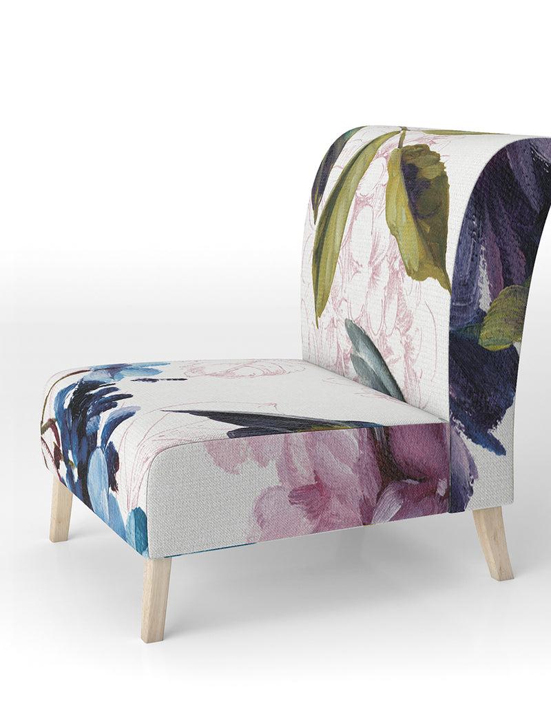 DesignQ Spring Nectar Square II - Upholstered Traditional Accent Chair