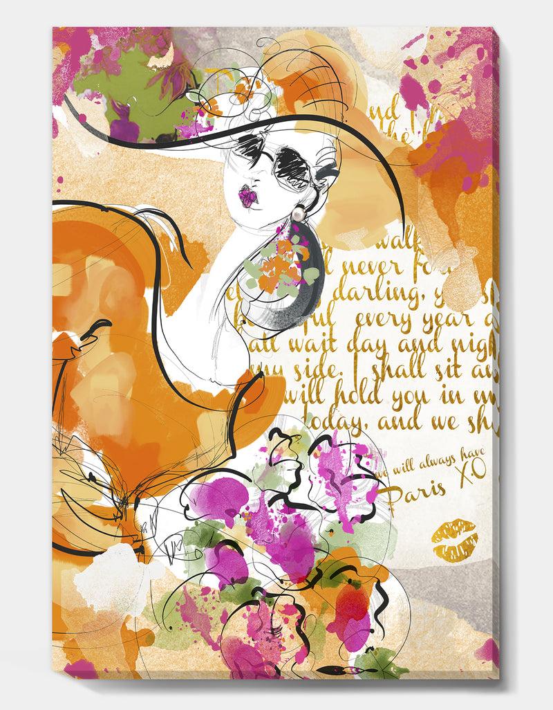 DesignQ Spring Time In Paris - Fashion Gallery-wrapped Canvas