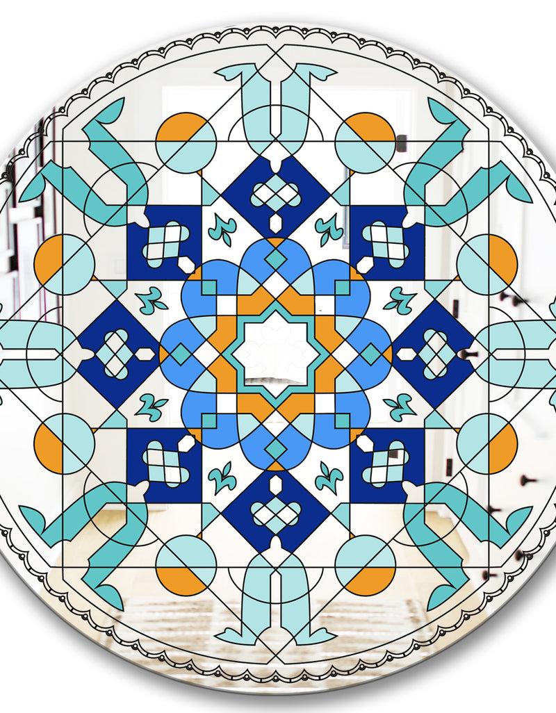 DesignQ Stainless Glass - Mid-Century Mirror - Round Wall Mirror