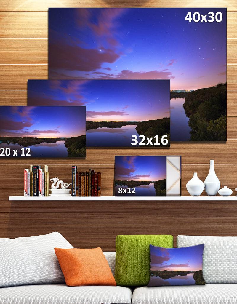 DesignQ Stars And Clouds Reflection - Landscape Photo Canvas Print