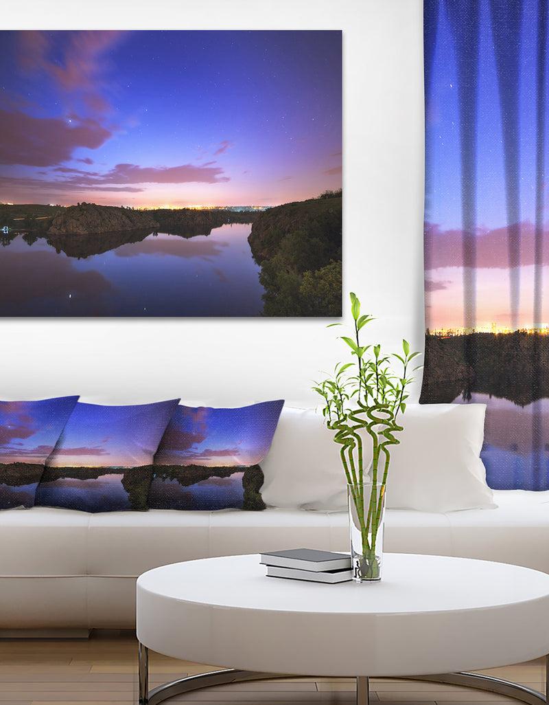 DesignQ Stars and Clouds Reflection - Landscape Photo Canvas Print