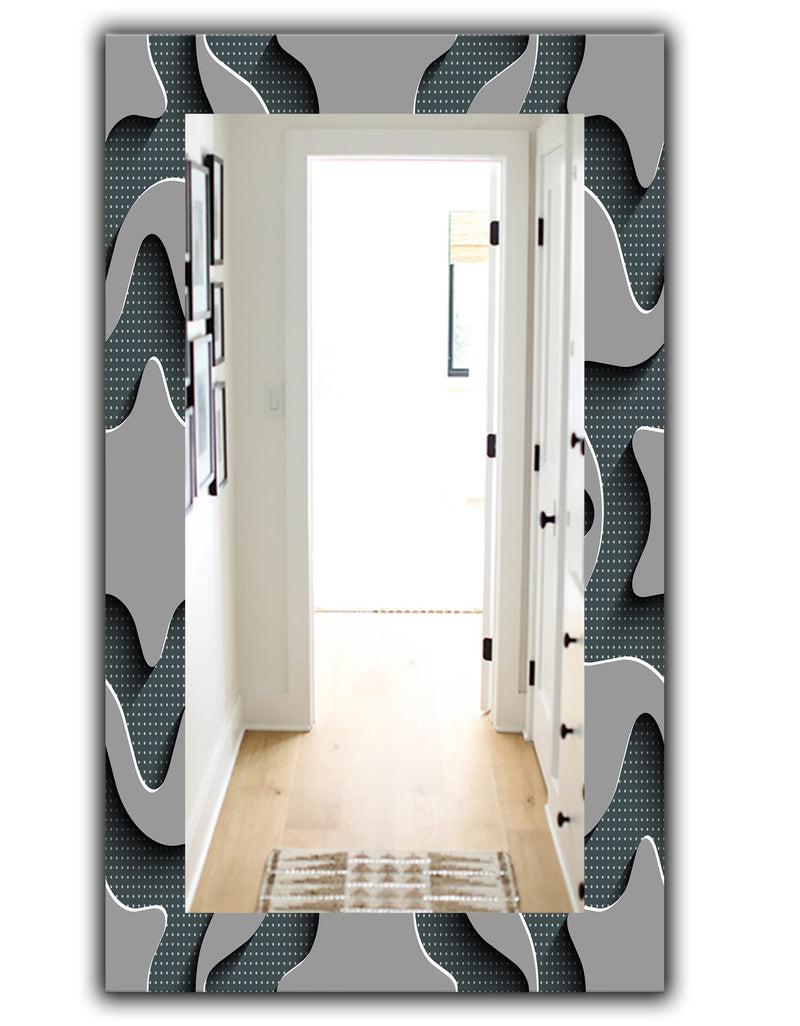 DesignQ Starshaped Abstract Technology - Mid-Century Mirror - Wall Mirror