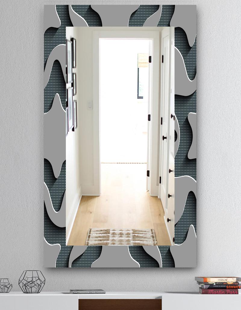DesignQ Starshaped Abstract Technology - Mid-Century Mirror - Wall Mirror