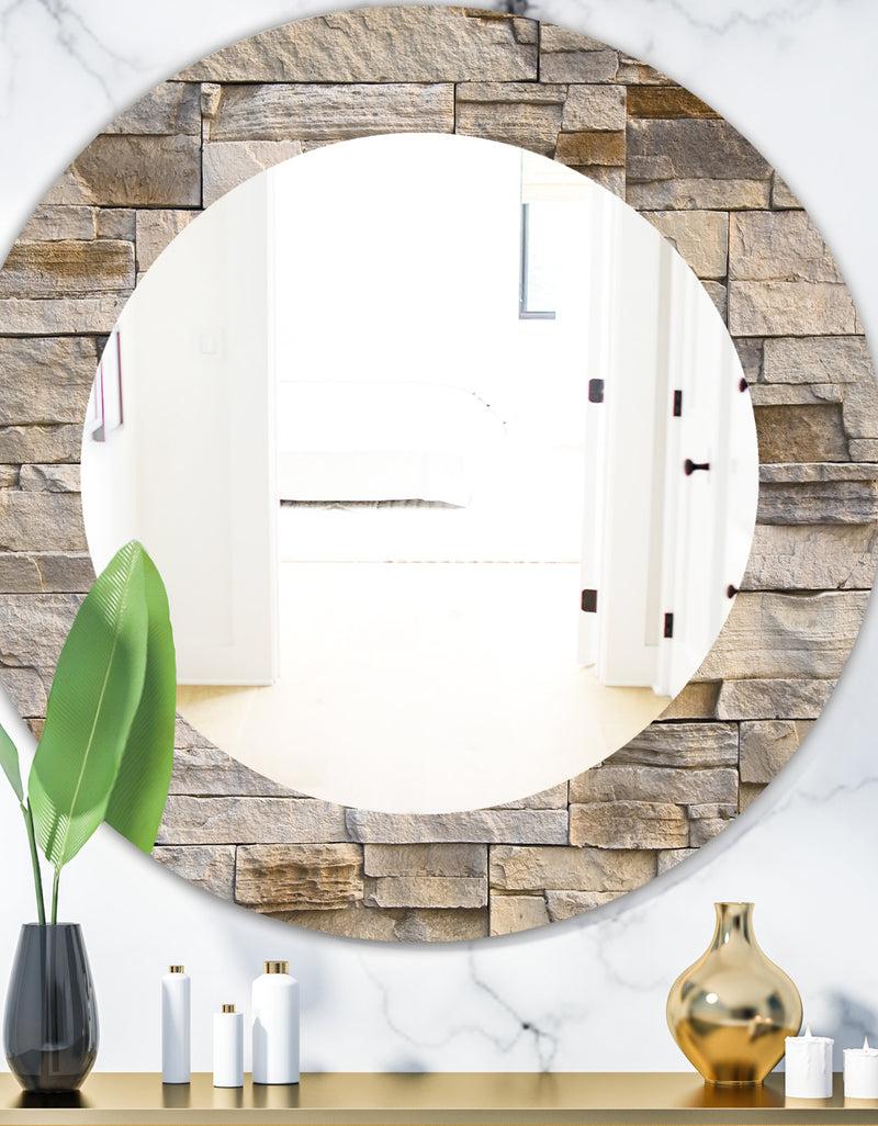 DesignQ Stone 1 - Modern Mirror - Oval or Round Wall Mirror
