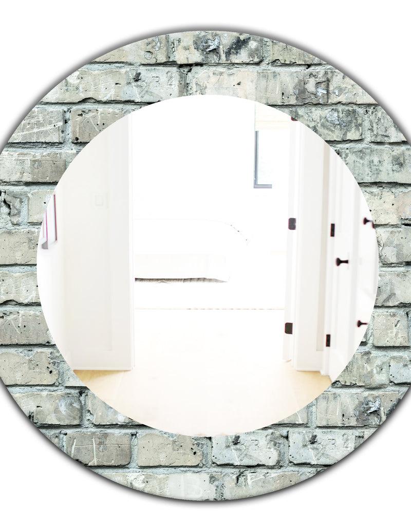 DesignQ Stone 2 - Modern Mirror - Oval Or Round Wall Mirror