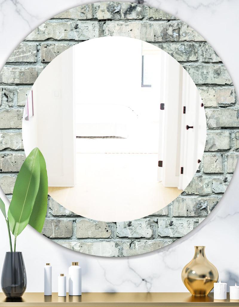 DesignQ Stone 2 - Modern Mirror - Oval or Round Wall Mirror