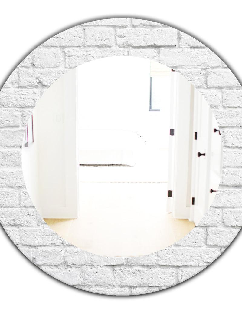 DesignQ Stone 3 - Traditional Mirror - Oval Or Round Wall Mirror