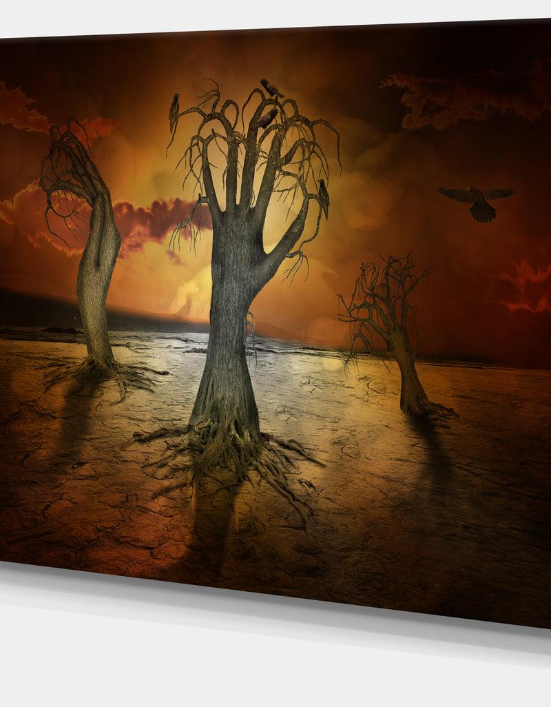 DesignQ Storage Trees - Abstract Digital Art Canvas Print