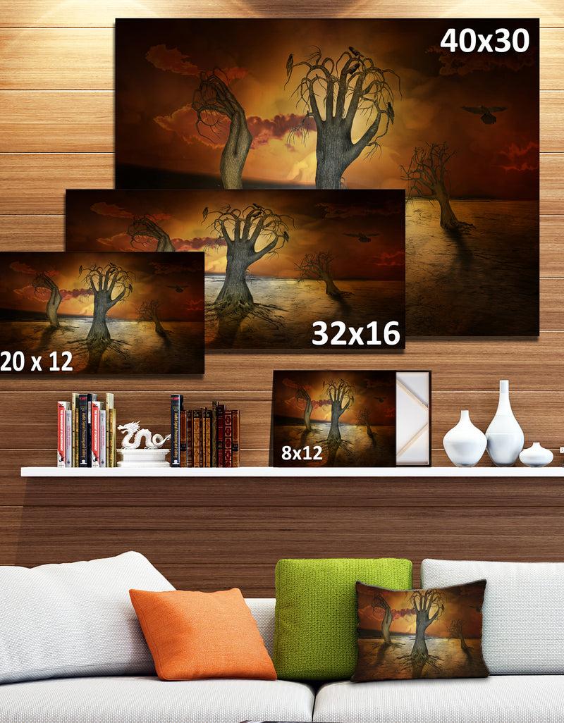 DesignQ Storage Trees - Abstract Digital Art Canvas Print