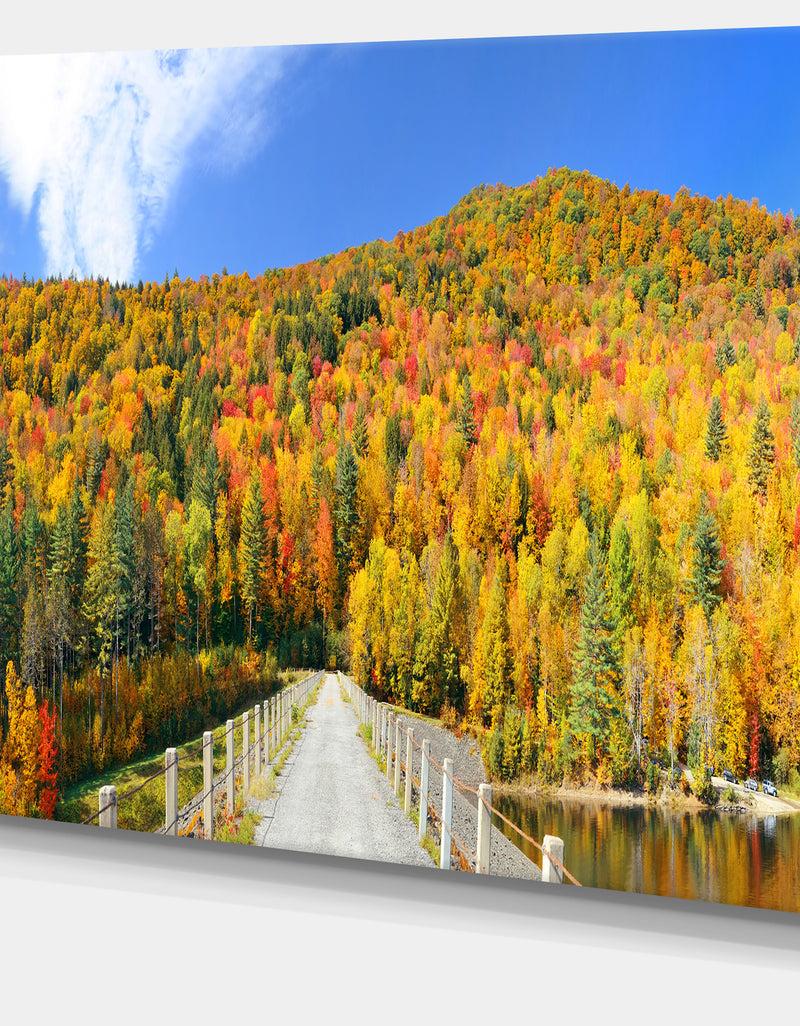 DesignQ Stowe Countryside View Panorama - Landscape Art Canvas Print