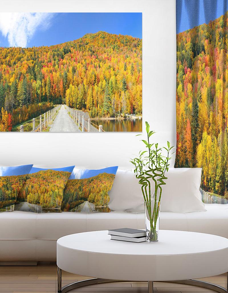 DesignQ Stowe Countryside View Panorama - Landscape Art Canvas Print