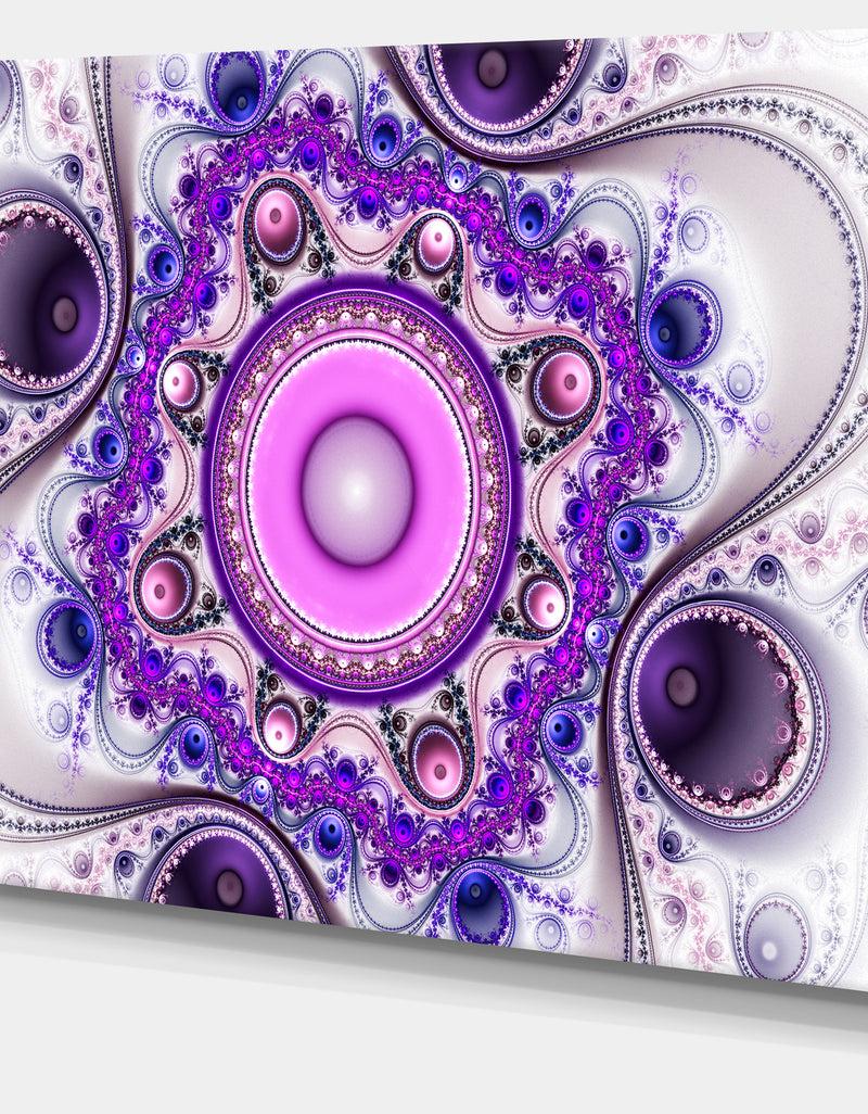 DesignQ Strange Flower With Wavy Curves - Floral Wall Art On Canvas