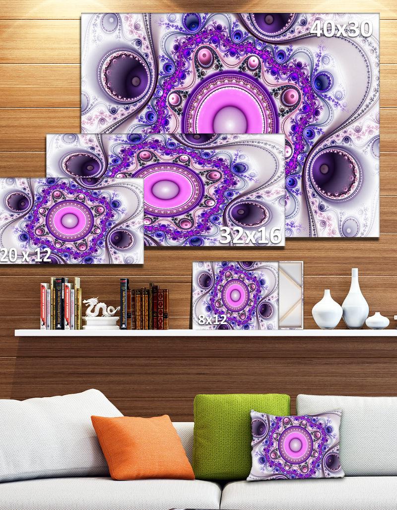 DesignQ Strange Flower With Wavy Curves - Floral Wall Art On Canvas