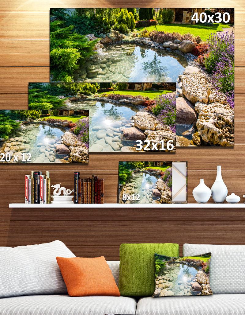 DesignQ Stream In Rocky Landscape - Landscape Canvas Wall Artwork