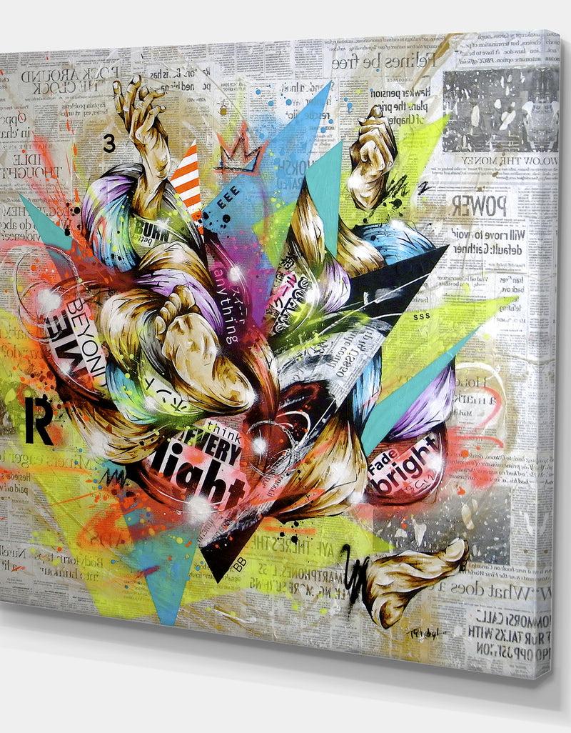 DesignQ Street Art Graffiti Bliss - Modern & Contemporary Canvas Wall Art