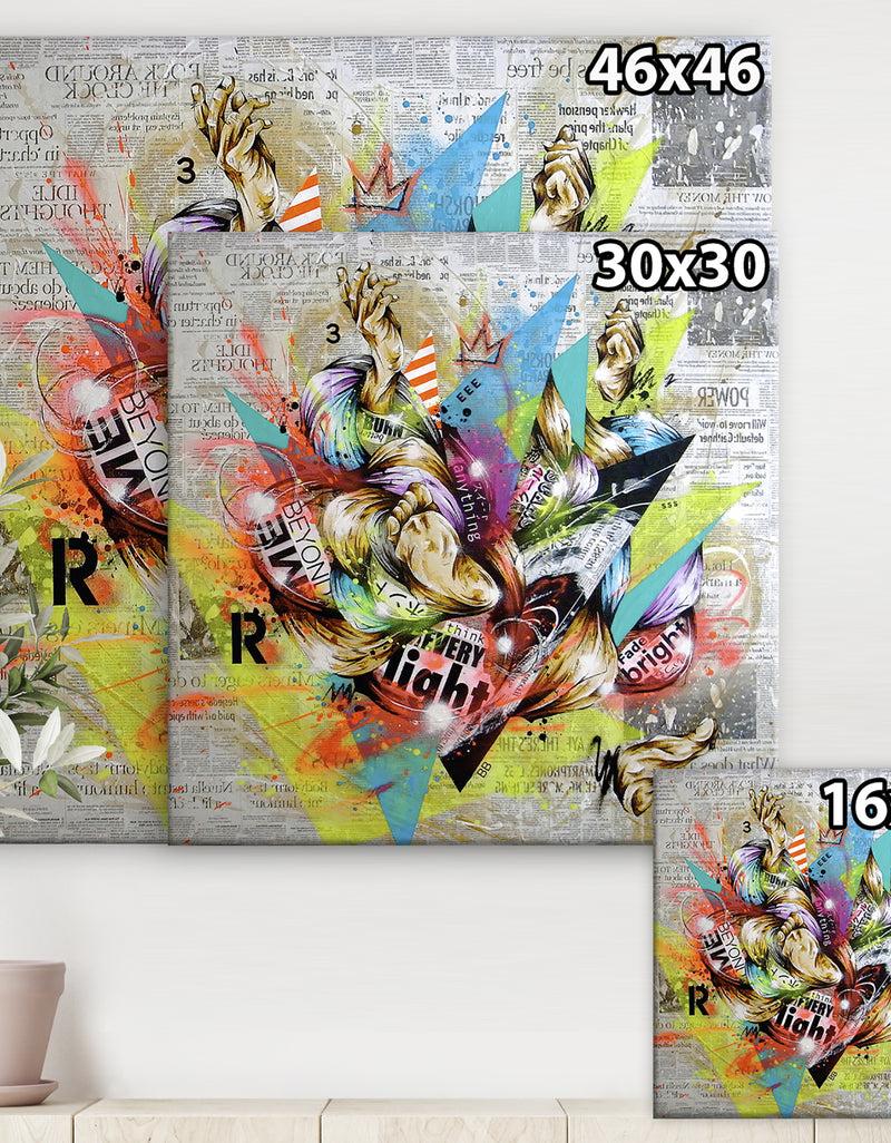 DesignQ Street Art Graffiti Bliss - Modern & Contemporary Canvas Wall Art