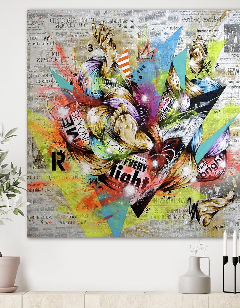DesignQ Street Art Graffiti Bliss - Modern & Contemporary Canvas Wall Art