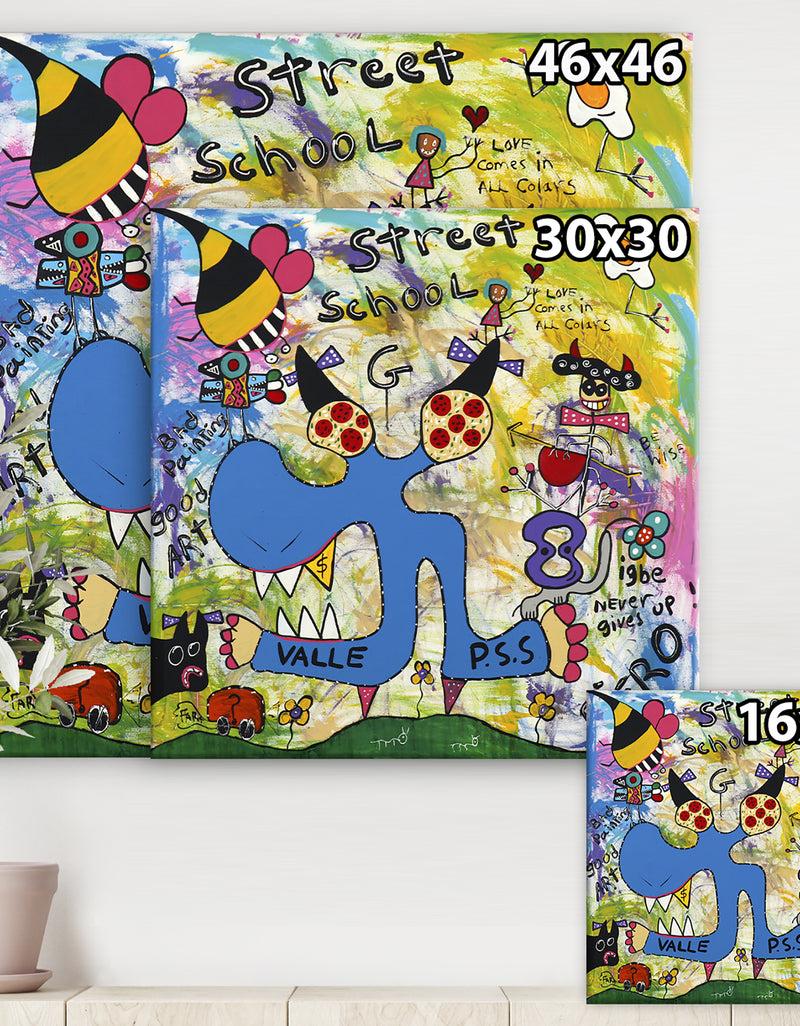 DesignQ Street School - Modern & Contemporary Canvas Wall Art