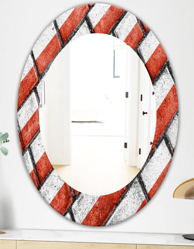 DesignQ Streetwalk - Modern Mirror - Oval Or Round Wall Mirror