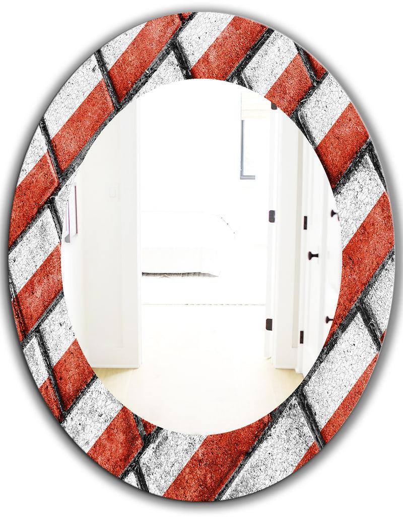 DesignQ Streetwalk - Modern Mirror - Oval Or Round Wall Mirror