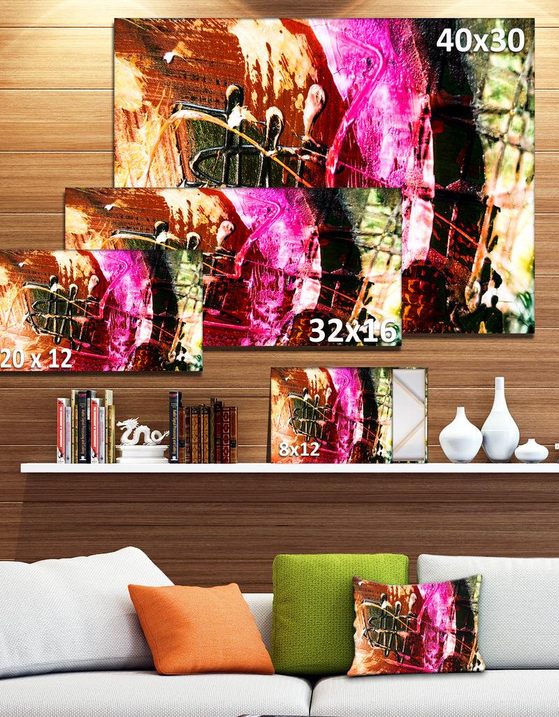 DesignQ Structure Abstract Art - Abstract Canvas Art Print