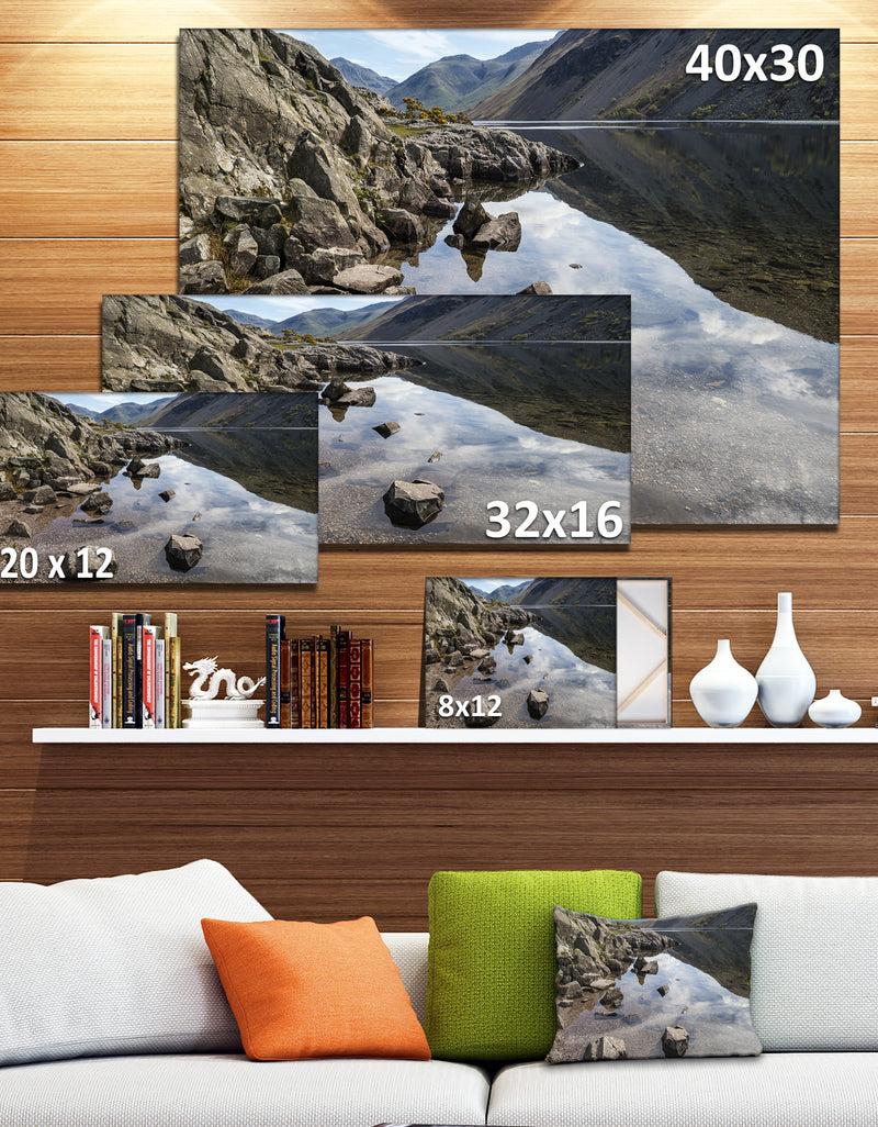 DesignQ Stunning Wast Water Reflection - Landscape Artwork Canvas