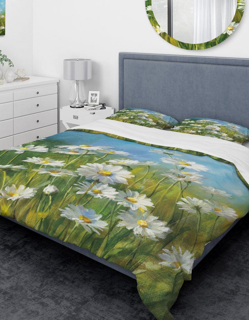 DesignQ Summer Field II - Traditional Duvet Cover Set