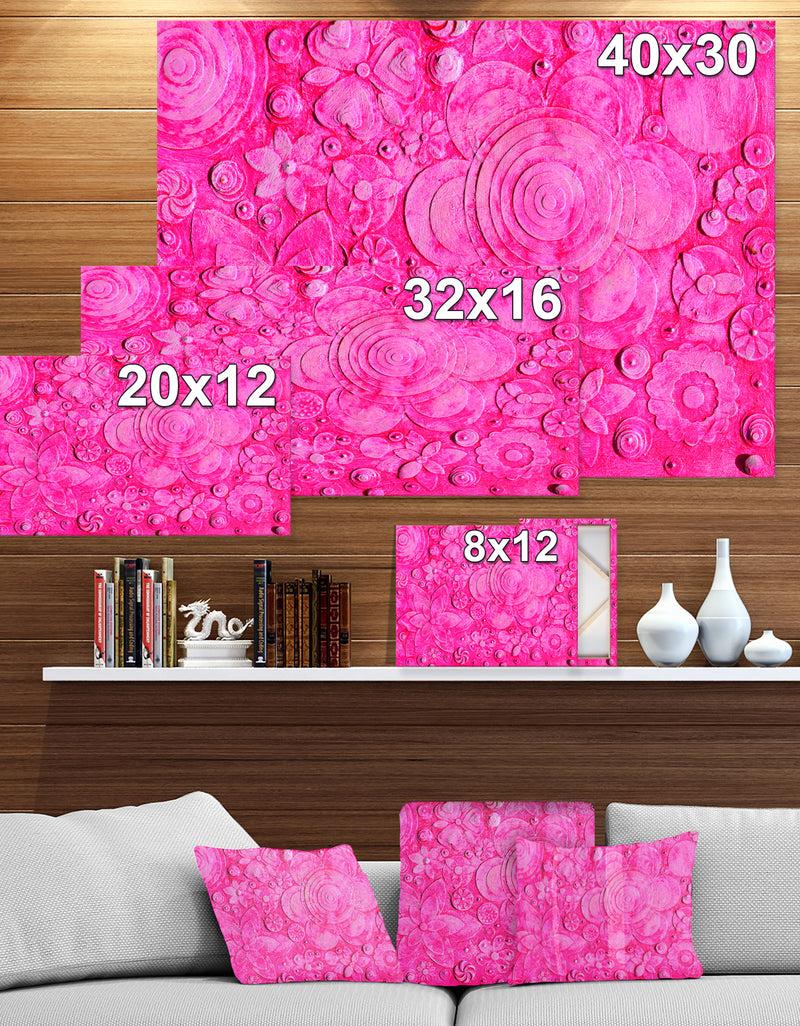 DesignQ Summer Hawaiin Flowers - Digital Art On Wrapped Canvas